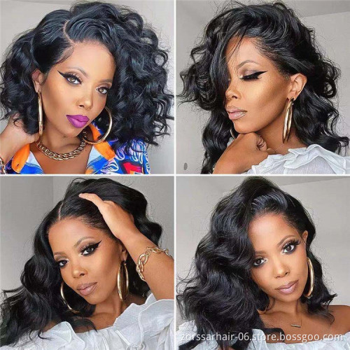 Cheap human hair lace wig vendor body wave frontal lace istanbul wig women transparent human hair short lace front wigs